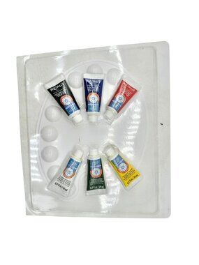 Artists Loft Acrylic Paint Set With Plastic Palette 6 Colors 0.7 Fl Oz Each New